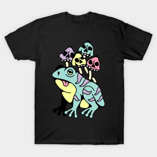 Frog and mushrooms skull T-Shirt
